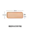 Bandeja de madera de caucho, bandeja de servicio de madera maciza estilo japonés, platos para frutas rectangulares y redondos, al por mayor para hoteles, barbacoas y servir bocadillos