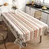 Toalha de mesa estilo étnico, impermeável, à prova de óleo, lavável, resistente ao calor, luxo leve, toque de alta qualidade, toalha de mesa retangular boêmia