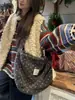 510172 Nova Bolsa Transversal de Pelúcia Coração Outono e Inverno Sacola de Compras Sacola de Compras Bolsa Transversal de Ombro Lona Grande Capacidade