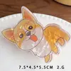 Presilhas de Cabelo de PVC Estilo Desenho Animado de Cachorrinho Coreano, Vários Designs Fofos, Acessórios de Cabelo Divertidos e Excêntricos, Presilhas de Tubarão Famosas na Internet