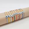 Ins Nicho Estilo Étnico Europeu e Americano Esmalte Colorido Olhos Azuis Sortudo Contas Tecido Miçangas de Arroz Miyuki Pulseirinha Pequena para Mulheres