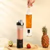 Espremedor portátil novo transfronteiriço, copo espremedor com triturador de gelo, espremedor de frutas elétrico, recarregável, para uso doméstico, e um copo liquidificador