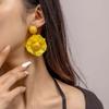 EZ4804 Llegada Nueva Transfronteriza Europea y Americana Flor de Tela Pendientes Hechos a Mano Lafitras Joyería de Flores Elegantes para Mujeres