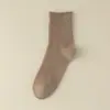 Calcetines de algodón de doble costura para hombre, calcetines nuevos de longitud media para otoño e invierno, calcetines de algodón para hombre, calcetines de algodón de negocios para hombre, venta al por mayor