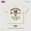Camiseta Retro Lavada con Estilo Universitario de Calle Graffiti para Hombres y Mujeres.