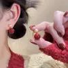 Pendientes Ankora Perla Roja para Mujer 2025 Nuevo Estilo Caliente de Gama Alta Dos Usos Pendientes de Grano Pendientes de Moda Versátiles