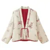 Chaqueta de Algodón Estilo Kimono Estampada para Ropa Europea y Americana Transfronteriza