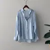 Camisa protectora del sol Beishan Tongshu estilo francés de Tencel con abertura en la espalda para mujer, chaqueta exterior fina de verano 82289