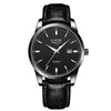 Reloj de Cuarzo para Hombre Lige de Negocios con Calendario Simple, Tres Manecillas, Correa de Cuero, Resistente al Agua, Deportivo Luminoso 89143