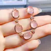 Atacado de Fábrica Popular Pulseira de Cristal Rosa Natural com Inlay de Prata S925 Pedra Principal 7*9 Joias de Luxo Venda Direta da Fábrica