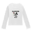 Top de Algodón Puro de Manga Larga para Mujer, Principios de Otoño, Cuello en U Estilo Americano, Diseño con Estampado de Mickey, Versátil, Ajustado, Camiseta Básica Adelgazante