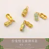 Colgante de Vidrio Imitación Jade Aleación Calabaza Auspiciosa para la Fortuna y la Paz Accesorios Hechos a Mano DIY Joyería al por Mayor Materiales y Componentes