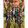 2026 Pantalones Cortos de Playa Estampado Digital 3D Europeos y Americanos Transfronterizos Verano para Hombre Sueltos de Secado Rápido Deportivos Casuales