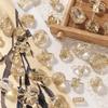 Cuentas acrílicas doradas de formas especiales multiestilo con trazo dorado, material para accesorios de aretes, collares, cadenas para teléfonos móviles de bricolaje