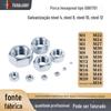 Norma Nacional Gb6170 Porca Padrão Galvanizado Zinco Azul e Branco Tipo 1 Porca Sextavada Tipo 4 Nível 8 Nível 10 Classe 12