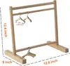 Mini loro mascota perchero decoración armario juguete accesorios suministros Gorrión estante de almacenamiento de ropa de madera organizando