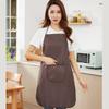 Delantal de gabardina hecho en fábrica personalizado impresión gratuita de logotipo cintura personalizada anti-manchas delantal de cocina