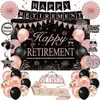 Decoração para Festa de Aposentadoria de Novo Produto Adereços Decoração Preta e Dourada para Festa de Aposentadoria Suprimentos para Decoração de Festa de Aposentadoria
