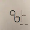 Gancho en S de acero inoxidable, a prueba de óxido, gancho en forma de S con cabeza redonda, gancho multifuncional para baño, inodoro, cocina, gancho de hierro negro