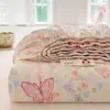 Sábana bajera de gasa de doble capa, pieza única, para uso doméstico, ropa de cama, protector de colchón, adecuado para dormitorios estudiantiles, tamaño individual, sábana y colcha antideslizantes