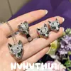 Joyas: Anillo de Gema de Caballo Hecho a Mano Incrustado de Diamantes para el Año del Caballo, Ropa de Noche de Alta Gama, Anillo de Diamante Brillante de Pájaro Carpintero