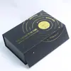 Caja Personalizada Negra Estampada en Caliente para Set de Productos de Cuidado de la Piel de Gama Alta, Fabricante de Cajas Tipo Libro con Película Mate, Foshan Li Shu Zhong Hao Packaging