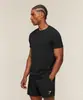 Camiseta Deportiva para Hombre GYMSHARK Malla Muscular Fitness Secado Rápido Transpirable Top para Exteriores Correr Entrenamiento Manga Corta