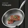 Wok de acero inoxidable personalizado de fábrica con diseño completo de panal, apto para estufas de inducción y gas, bajo humo, sartén antiadherente engrosada