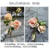 Fabricante de Flores Artificiais de Rosa para Exportação, Rosa Manta de 3 Cabeças, Decoração de Corredor de Casamento Branco, Flores Artificiais para Decoração de Casa Atacado