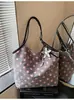 Bolsa versátil estilo coreano com poá para sob o braço, bolsa de mão casual leve, bolsa de ombro simples de grande capacidade, bolsa para trabalho e deslocamento