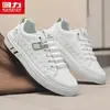 Tenis blancos de meter para hombre, zapatos casuales, tenis planos de caña baja, modernos y versátiles, zapatos de moda para hombre, nuevo modelo otoño 2026