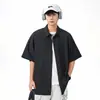 Cárdigan Deportivo Casual Versátil para Hombre Camisa de Manga Corta Holgada de Verano para Hombre Top Versátil Camisa de Moda para Hombre