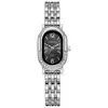 Venta Caliente Dama Elegante Incrustaciones de Pedrería Oval Pequeño Moderno Acero Inoxidable Banda Banda Ligero Lujo Reloj Femenino Comercio Exterior Transmisión en Vivo Mercancía