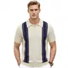 Amazon Camisa Polo de Punto para Hombre con Color de Contraste Casual Americano Cuello Camisero Manga Corta Camisa de Punto Ropa para Hombre de Comercio Exterior Sj0175