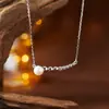 Cadena de Clavícula Sonrisa de Plata de Ley S925 Perla Natural Ágata Roja Ágata Negra Collar Versátil para Mujer Joyería Sencilla de Moda con Piedras Preciosas