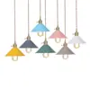 Luminária de Sala de Jantar Nórdica Personalidade com Interruptor Criativa Café Loja de Chá com Leite Bar Sala de Jantar Macaron Pequeno Guarda-chuva Preto Lustre