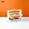 Plato de Preparación de Alimentos de Plástico Escritorio Multicapa Clasificación Superposición Estante para Guarniciones Cocina Casera Restaurante Olla Caliente Estante de Almacenamiento para Guarniciones