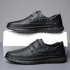 Zapatos de Cuero para Hombre Otoño Nuevo Casual de Negocios Patrón de Cocodrilo Zapatos de Hombre Cuero Suave Suela Blanda Hechos a Mano en Línea Zapatos para Conducir Papá Modernos