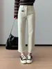 Jeans de mujer de cintura alta, nuevos pantalones rectos de otoño, adelgazantes y que realzan la altura, versátiles pantalones rectos tipo baguette H082407
