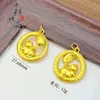 Tienda de Oro Mismo Estilo Alta Retención de Color Arena Antigua Oro Serpiente y Conejo Colgante Nuevo Estilo Chino Año del Zodiaco Serpiente Colgante para Mujer