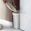 Papelera de Relleno para el Hogar Cocina Sala de Estar Ranura Barril de Plástico Baño Especial Rectangular sin Tapa Portarrollos de Papel Higiénico