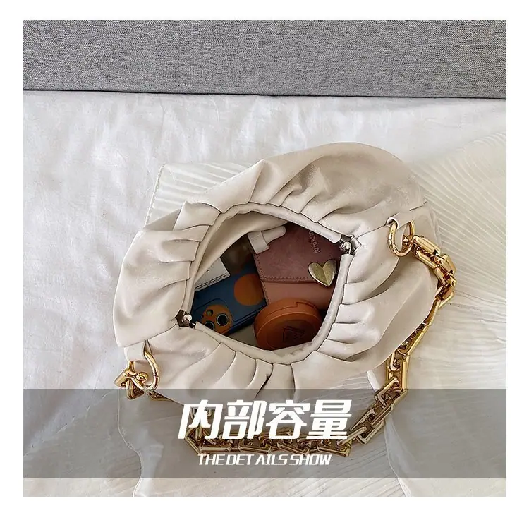 网红小包包女包2020新款腋下包时尚链条羊羔毛包包精致链条云朵包
