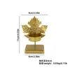Portavelas Minimalista de Metal Estilo Nórdico con Base Cuadrada y Diseño en Forma de Hoja, Portavelas de Hierro Forjado para Crear Ambiente en Sala de Estar y Dormitorio