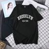 Camiseta de manga corta con estampado de letras sencillas de verano 2023 para hombre y mujer, estilo Hong Kong, holgada, combina con todo, estilo pareja