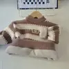 Suéter para Niños Otoño e Invierno Estilo Nuevo, Forro de Felpa y Engrosado, Tejido para Niños Pequeños 2026, Ropa para Niños de 4 a 10 Años
