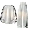 Conjunto de Moletom Plus Size para Homens Primavera e Outono 2025 Novo Casal Casual Esportivo Meninos Conjunto de Roupa Cool e Bonito
