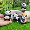Adornos Lindos de Panda Gigante para Coche Cerámica Paisajismo Carnoso Micro Paisaje Adornos Decoraciones de Escritorio Regalos Souvenirs
