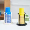 Porta-copos descartáveis de papel transfronteiriço Suporte para copos de café, leite e chá Prateleira de armazenamento de copos para casa Prateleira de armazenamento de copos multifuncional para mesa