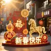 Novo Display de Festival de Primavera Estilo Chinês, Dispositivo de Display do Ano do Cavalo, Display de Ano Novo, Fabricante de Adereços e Dispositivos de Display Comercial