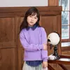 Suéter Grueso de Lana Pura de Alta Calidad para Niños y Niñas, Suéter Básico de Cuello Medio para Bebés y Niños Medianos y Grandes
